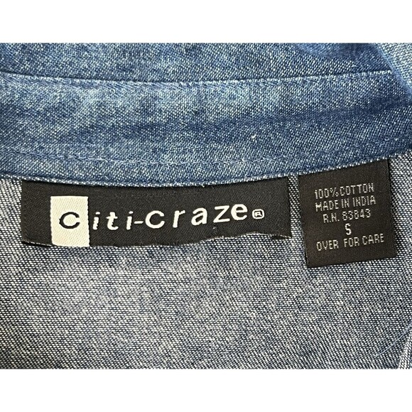 Citi-Craze Blue Jean Maxi Dress Women's Rain Spring 80s 90s Retro Small - Picture 4 of 7